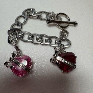 Juicy Couture Charm Bracelet with Two Heart Charms